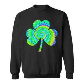 Shamrock Tie Dye St Patricks Day Sweatshirt - Thegiftio UK