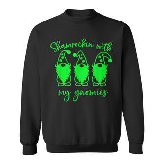 Shamrockin With My Gnomies St Patricks Day Gnome Shamrock Sweatshirt - Seseable