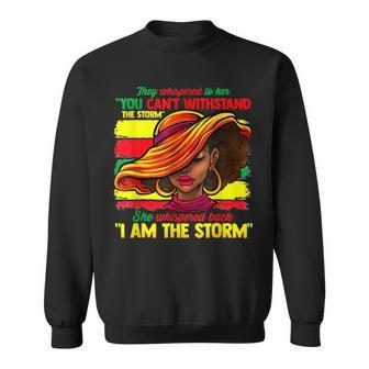 She Whispered Back I Am The Storm History Month Junenth Men Women Sweatshirt Graphic Print Unisex - Thegiftio UK