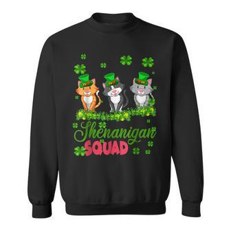 Shenanigan Squad St Patricks Day Leprechaun Cat Lover Gifts Sweatshirt - Thegiftio UK