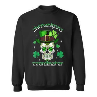 Shenanigans Coordinator Skull Leprechaun St Patricks Day Sweatshirt - Thegiftio UK