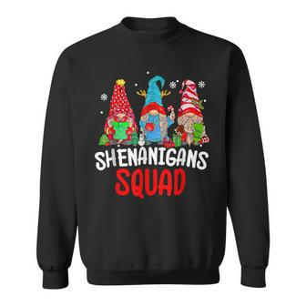Shenanigans Squad Christmas Tree Gnomes Reindeer Funny Xmas Men Women Sweatshirt Graphic Print Unisex - Seseable