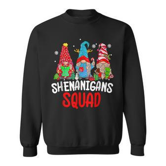 Shenanigans Squad Christmas Tree Gnomes Reindeer Funny Xmas V2 Men Women Sweatshirt Graphic Print Unisex - Seseable