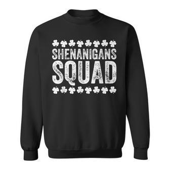 Shenanigans Squad Funny St Patricks Day Shamrock Irish Sweatshirt - Seseable