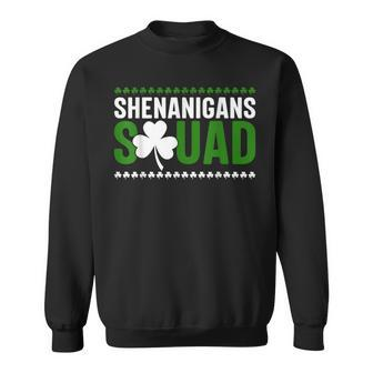 Shenanigans Squad Matching St Patricks Day Irish Leaf Sweatshirt - Seseable