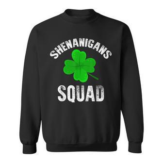 Shenanigans Squad Shamrock Happy St Patricks Day Irish Sweatshirt - Thegiftio UK
