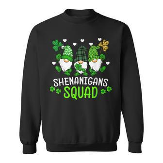 Shenanigans Squad St Patricks Day Gnomes Green Proud Irish Sweatshirt - Seseable