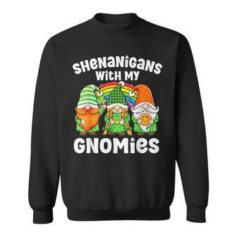 Shenanigans With My Gnomies Shamrock St Patricks Day Gnome Sweatshirt - Seseable