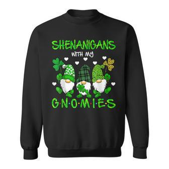 Shenanigans With My Gnomies St Patricks Day Gnome Shamrock Sweatshirt - Seseable