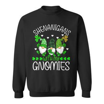 Shenanigans With My Gnomies St Patricks Day Gnome Shamrock Sweatshirt | Seseable UK