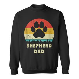 Shepherd Dad Gift For Men Funny German Shepherd Dog Vintage Sweatshirt - Seseable