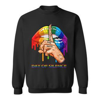 Silence The Hate Day Of Silence Let Lgbt Signal Sweatshirt | Mazezy
