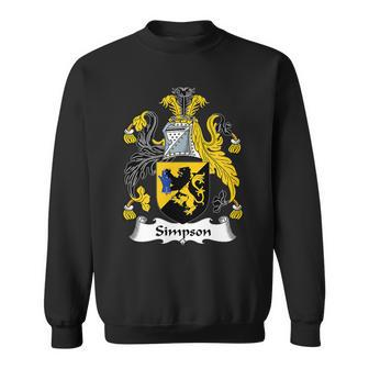 Simpson Coat Of Arms - Family Crest Men Women Sweatshirt Graphic Print Unisex - Thegiftio UK