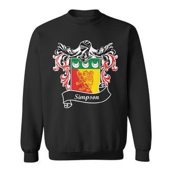 Simpson Coat Of Arms Surname Last Name Family Crest Men Women Sweatshirt Graphic Print Unisex - Thegiftio UK