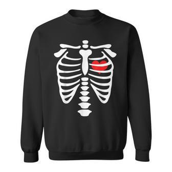 Skeleton Rib Cage Heart - Men Women T Men Women Sweatshirt Graphic Print Unisex - Thegiftio UK