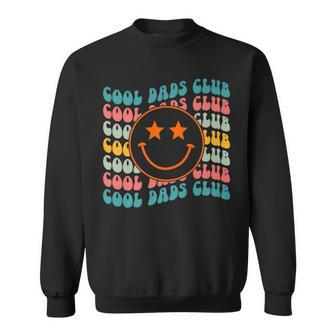 Smile Face Cool Dads Club Retro Groovy Fathers Day Hippie Sweatshirt - Thegiftio UK