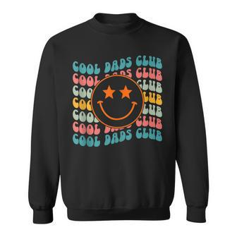 Smile Face Cool Dads Club Retro Groovy Fathers Day Hippie Sweatshirt - Thegiftio UK