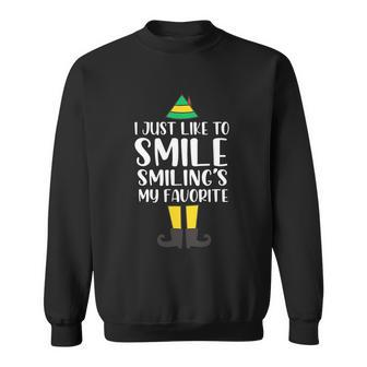 Smiling Is My Favorite Christmas Elf Buddy Sweatshirt - Monsterry UK
