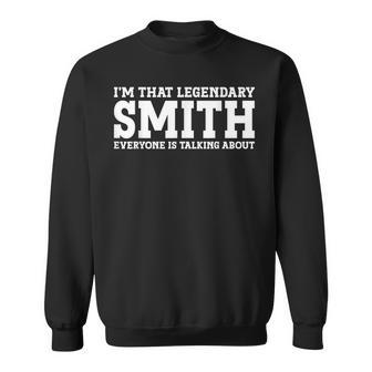 Smith Surname Funny Team Family Last Name Smith Sweatshirt | Mazezy