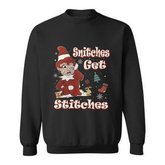 Snitches Get Stitches Elf On Shelf Ugly Christmas Sweater V2 Sweatshirt - Monsterry