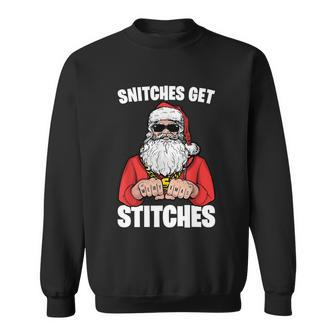 Snitches Get Stitches Santa Sweatshirt - Monsterry