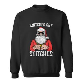 Snitches Get Stitches Santa V2 Sweatshirt - Monsterry