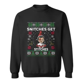 Snitches Get Stitches The Elf Xmas Snitches Get Stitches Sweatshirt - Monsterry