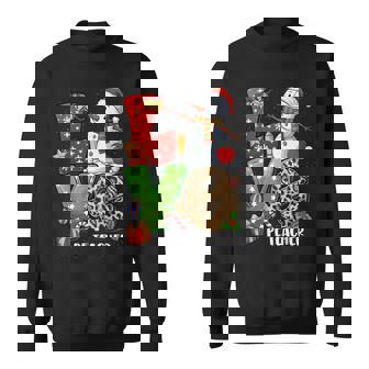 Snowman Family Christmas - Love Pe Teacher Snowman Men Women Sweatshirt Graphic Print Unisex - Thegiftio UK