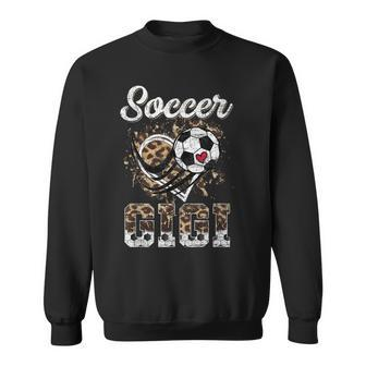 Soccer Gigi Leopard Funny Mothers Day Women Soccer Lover Sweatshirt | Mazezy