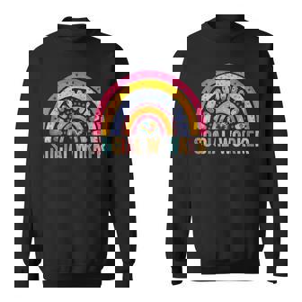 Social Worker Rainbow 2023 School Social Worker Sweatshirt | Mazezy