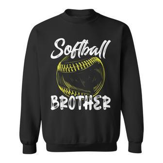 Softball Brother For Men Family Matching Players Fathers Day Sweatshirt - Thegiftio UK
