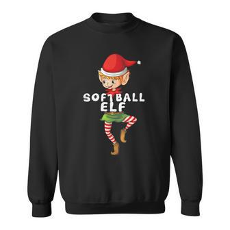 Softball Elf Kostüm Weihnachten Urlaub Passend Lustig Sweatshirt - Seseable