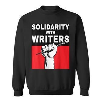 Solidarity With Writers Guild Of America On Strike Sweatshirt | Mazezy