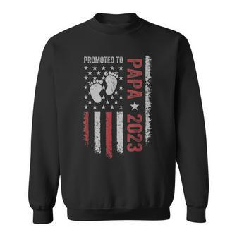 Soon To Be Papa New Dad Promoted To Daddy 2023 Sweatshirt - Seseable