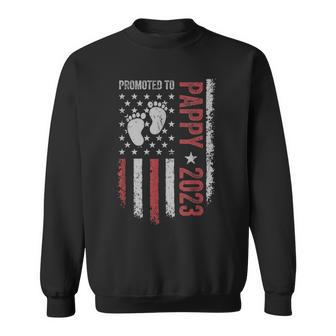 Soon To Be Pappy New Dad Promoted To Daddy 2023 Sweatshirt - Seseable