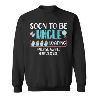 Soon To Be Uncle 2023 Loading Baby Shower Gender Reveal Sweatshirt | Mazezy