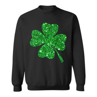 Sparkle Clover Shamrock Irish For St Patricks & Pattys Day Sweatshirt - Thegiftio UK