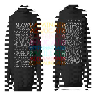 Sped Caffeinate Advocate Laminate Educate Teacher Sweatshirt | Mazezy