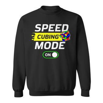 Speed Cubing Mode On Funny Cuber Speed Cubing Puzzles Math Sweatshirt - Seseable
