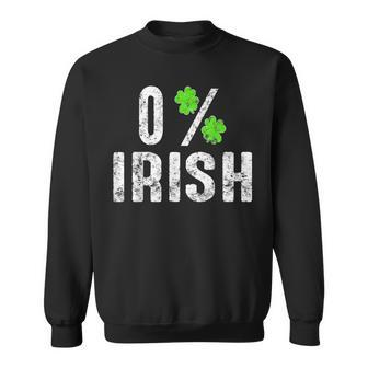 St Patricks Day Gift Shamrocks Zero Percent Irish Funny Sweatshirt - Seseable