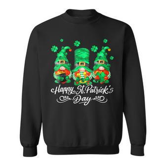 St Patricks Day Gnomes Holing Shamrock Horseshoe Irish V2 Sweatshirt - Seseable