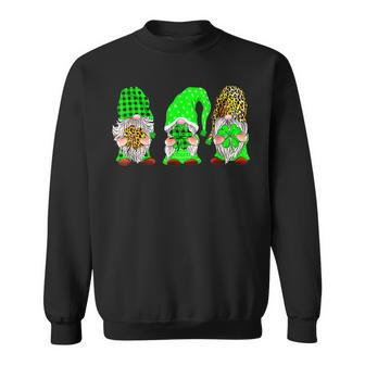 St Patricks Day Leopard Gnomes Shenanigans Apparel Sweatshirt - Seseable