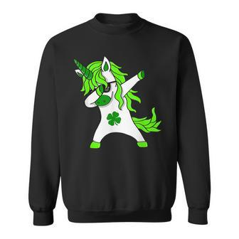 St Patricks Day Lepricorn Dabbing Unicorn V2 Sweatshirt - Seseable