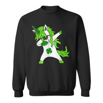 St Patricks Day Lepricorn Dabbing Unicorn V3 Sweatshirt - Seseable