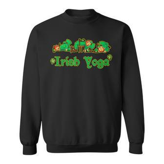 St Patricks Day Parade Mens Drinking Squad Irish Yoga Humor Sweatshirt - Seseable