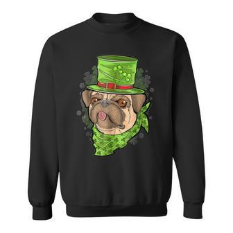 St Patricks Day Pug Puppy Dog Gift Lover Dog Sweatshirt - Seseable