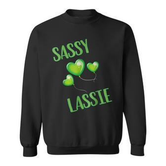 St Patricks Day Sassy Lassie Sweatshirt - Seseable