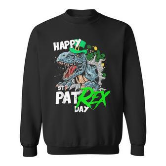 St Patricks Day T Rex Happy Pat Rex Day Dinosaur Gift V2 Sweatshirt - Seseable