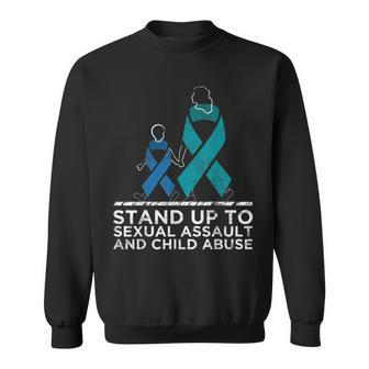 Stand Up To Sexual Assault And Child Abuse Awareness Sweatshirt | Mazezy