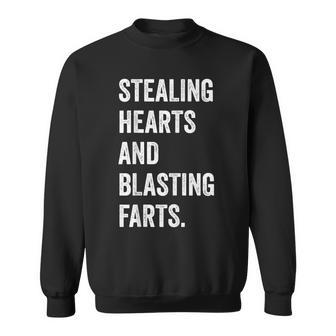 Stealing Hearts And Blasting Farts Retro Vintage Sweatshirt - Seseable